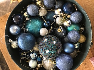 Christmas blue decs